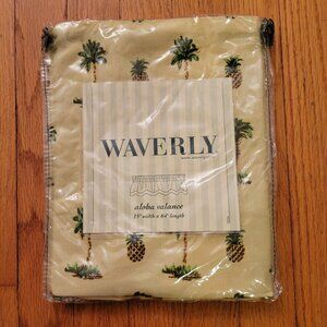 Waverly ALOHA‎ Pineapple Valance 64x15 in NEW Cotton Palm Trees